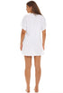 BUTTON FRONT DRESS WITH POCKETS - WAFFLE